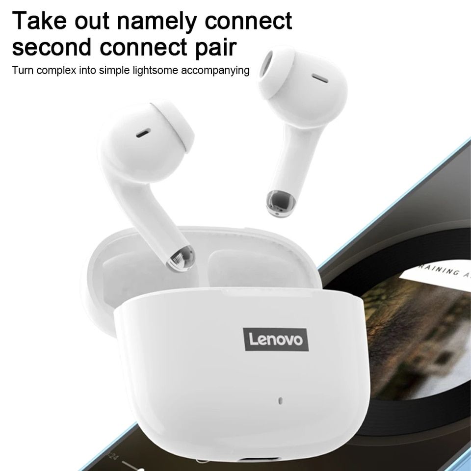 Fone de ouvido Bluetooth 5.1 Lenovo LP40 Pro à prova d'água - Imagem 3