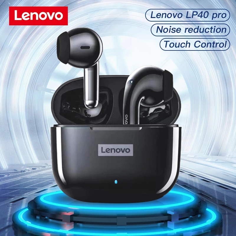 Fone de ouvido Bluetooth 5.1 Lenovo LP40 Pro à prova d'água