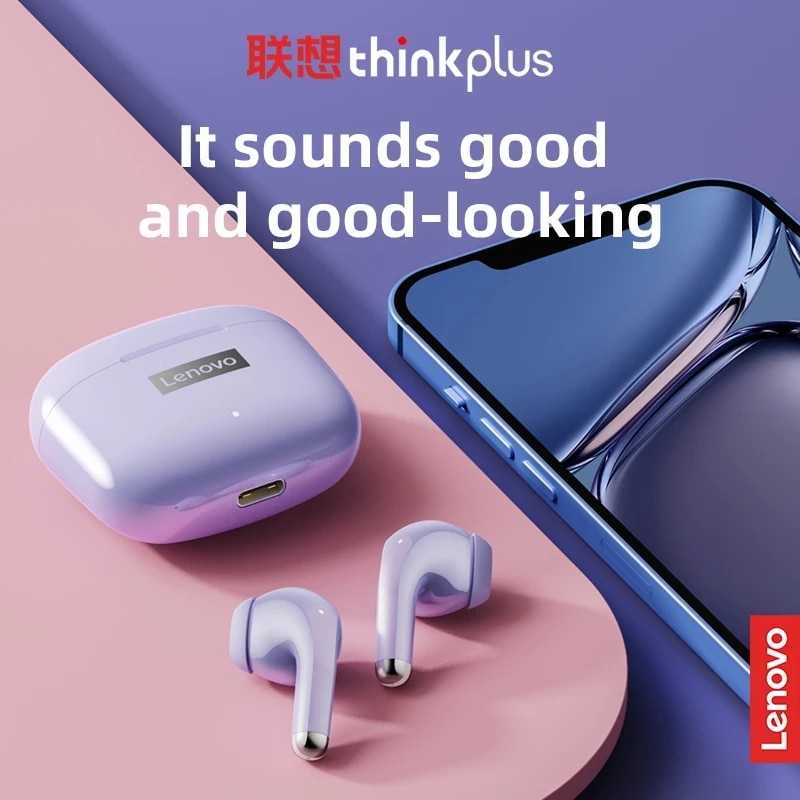 Fone de ouvido Bluetooth 5.1 Lenovo LP40 Pro à prova d'água - Imagem 4